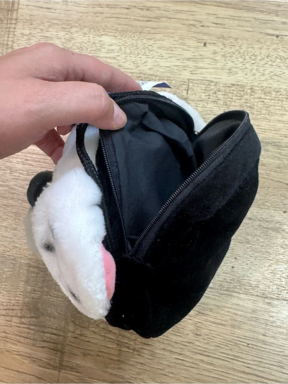 VTG 1990’s Disney 101 Dalmations Plush Puppy Head Zip Bag 8” Purse Kids